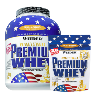 Weider Premium Whey Protein 500gr/2,3kg ΑΠΟ - 500g, Φράουλα/Βανίλια