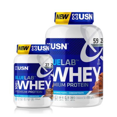 USN BlueLab 100% Whey Premium Protein 908gr/2kg από Φράουλα