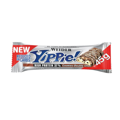Weider Yippie Μπάρα 45g - 12xΜπάρες, Cookies/Double Choco