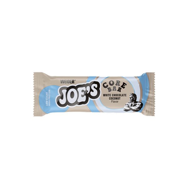 WEIDER JOE'S CORE BAR 45gr Λευκή σοκολάτα/Καρύδα - 12xΜπάρες, Λευκή σοκολάτα/Καρύδα