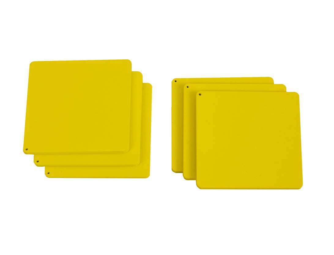 Pam 10-10-603 10x10cm Matt Yellow Κίτρινο Ματ Μεταλλικά Σουβέρ Σετ